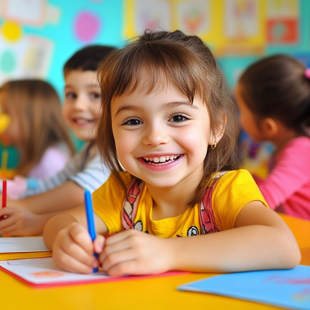 lilith01563_children_are_happily_learning_bright_colorful_reali_2e8227bc-ca82-4bc1-88e9-285d5aa708de trečia klasė