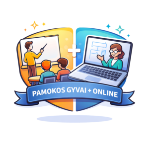 gyvai + online