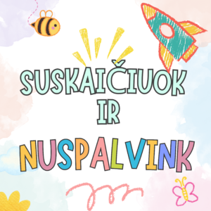 Suskaičiuok ir nuspalvink. 5 psl.